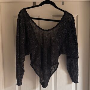 Guy Laroche Black Sparkle Bodysuit